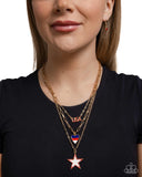 Paparazzi Unforgettable USA- Gold Necklace
