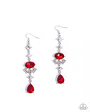 Paparazzi Unmatched Shimmer- Red Earrings
