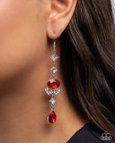 Paparazzi Unmatched Shimmer- Red Earrings