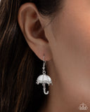 Paparazzi Unrivaled Umbrella- Silver Earrings