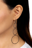 Paparazzi Urban Ozone - Black Earrings