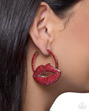 Paparazzi Valentines Date- Red Earrings