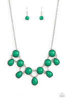 Paparazzi Very Valley Girl - green Leprechaun teardrop Necklace