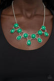 Paparazzi Very Valley Girl - green Leprechaun teardrop Necklace