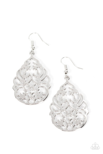 Paparazzi Vineyard Vista - Silver Earrings