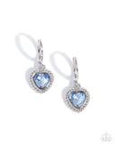 Paparazzi Vintage Victor- Blue Heart Earrings