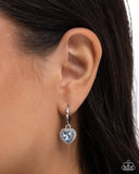 Paparazzi Vintage Victor- Blue Heart Earrings