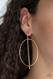 Paparazzi Vogue Visionary- Gold Earrings