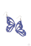 Paparazzi WING of the World - Blue Butterfly Earrings