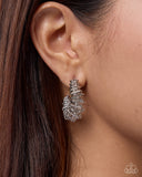 Paparazzi Waltzing Wreath- Silver Hoops Earrings