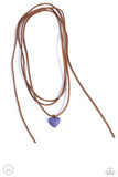 Paparazzi Wanderlust Wardrobe - Blue Suede Chocker Necklace