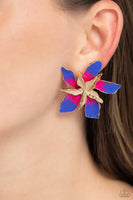 Paparazzi Warped Wallflower - multi Earrings