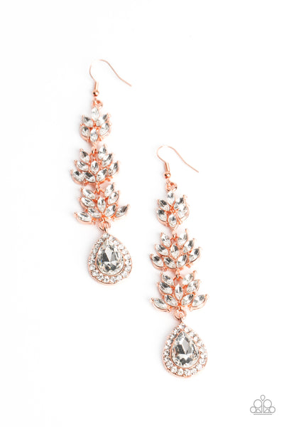 Paparazzi Water Lily Whimsy - Copper Earrings