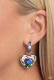 Paparazzi We Are Young - Green UV Hoops Earrings