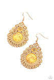 Paparazzi Welcoming Whimsy - Yellow Earrings