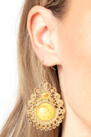 Paparazzi Welcoming Whimsy - Yellow Earrings