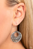 Paparazzi Western Beau - Silver Earrings