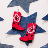 Paparazzi Western Webbing- Pink Earrings