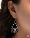 Paparazzi Western Whirlwind- Black Earrings