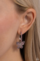 Paparazzi Whimsical Waltz - Purple Butterfly Earrings