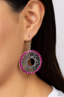 Paparazzi Whirly Whirlpool - Pink Earrings