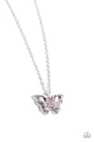 Paparazzi Whispering Wings - White Butterfly Necklace