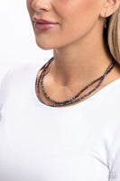 Paparazzi White-Collar Week - Black Oilspill Necklace