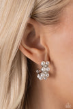 Paparazzi White Collar Wardrobe - White Pearl Hoops