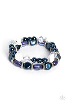 Paparazzi Who ROSE There? - Blue Rose Stretch Bracelet