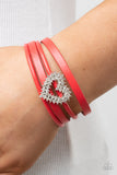 Paparazzi Wildly in Love - Red Heart Magnetic Bracelet