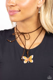 Paparazzi Winged Wanderer - Orange Necklace