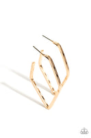 Paparazzi Winning Edge - Gold Hoops Earrings