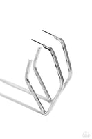 Paparazzi Winning Edge - Silver Hoops Earrings