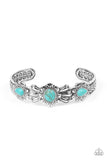 Paparazzi Winslow Walkabout - Blue Turquoise Wildflowers Bracelet