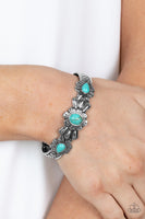 Paparazzi Winslow Walkabout - Blue Turquoise Wildflowers Bracelet