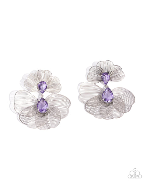 Paparazzi Wiry Wisdom- Purple Earrings