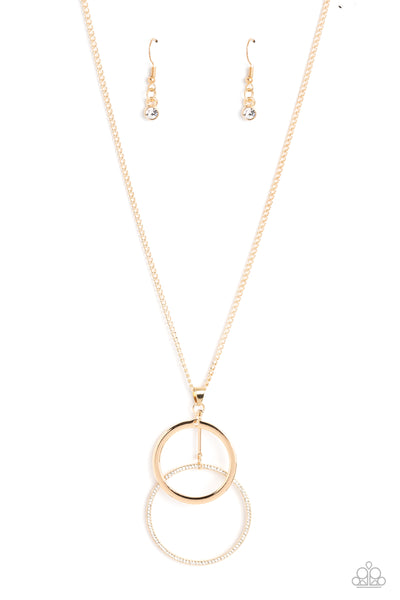 Paparazzi Wishing Well Whimsy - Gold Ring Necklace