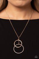 Paparazzi Wishing Well Whimsy - Gold Ring Necklace