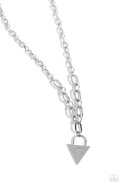 Paparazzi Your Number One Follower - White Locket Pendant Necklace