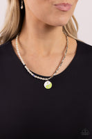 Paparazzi Youthful Yin and Yang - Green Charm Necklace