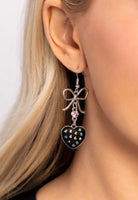 ONE PER PERSON Paparazzi Bow Away Zone- Black Earrings