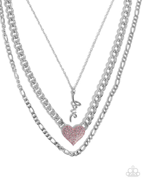 Paparazzi Paparazzi Luxurious Love- Pink Necklace