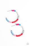 Paparazzi Multicolored Mambo - Pink Multi Hoops Earrings