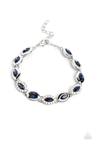 Paparazzi Some Serious Sparkle - Blue Marquise-Cut Bracelet