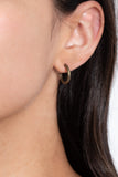 Paparazzi Linear Lady - Brass Hoops Earrings