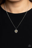 Paparazzi Day of Love - Yellow Heart Shape Gem Necklace