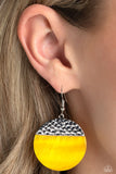 Paparazzi SHELL Out - Yellow Shell Discs Earrings