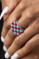 Paparazzi Checkerboard Craze - Red Ring