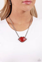 Paparazzi Lip Locked- Red Necklace