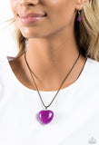 Paparazzi Serene Sweetheart- Purple Heart Necklace